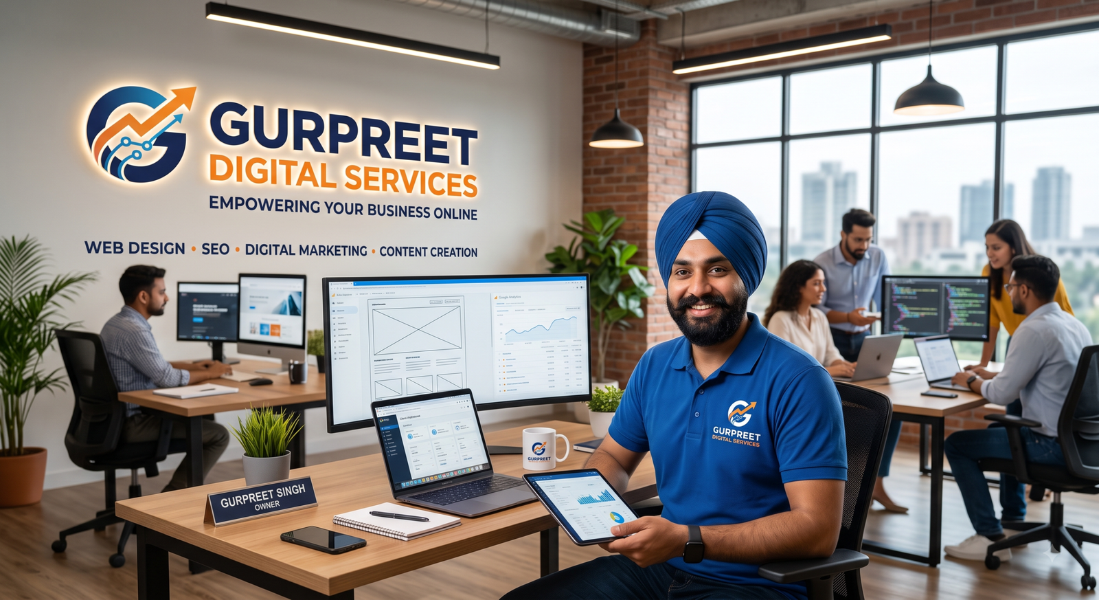 Gurpreet Digital Services hero graphic